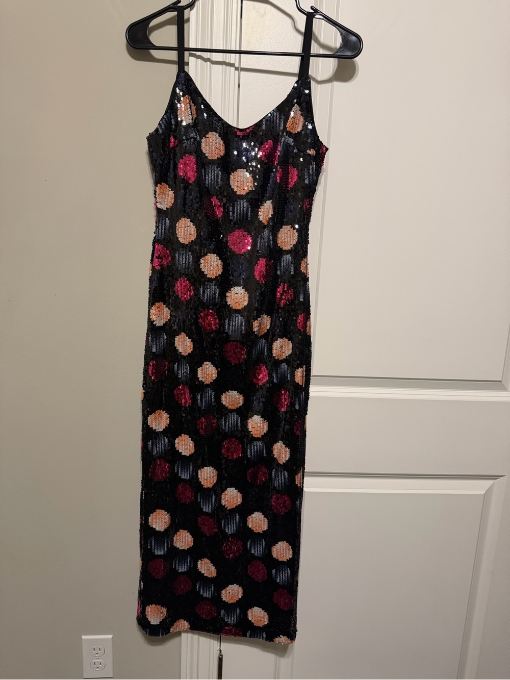 Sequin Polka Dot Slip Dress